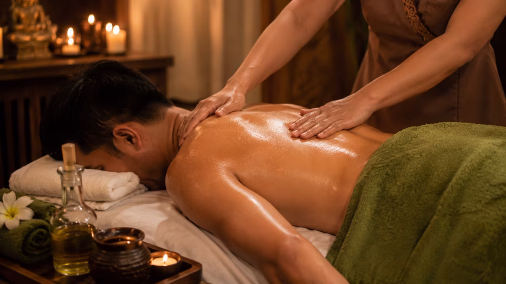 Aroma oil massage Gulshan service details private spa room