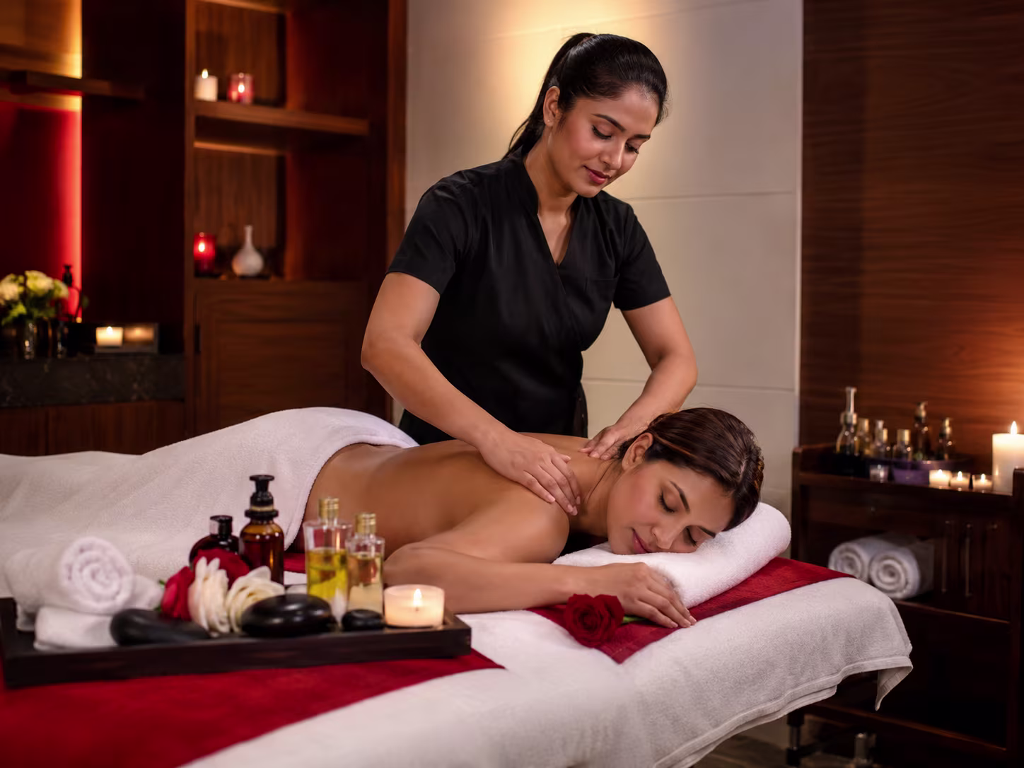 Best massage for stress relief in Gulshan private spa room at Premium Spa Gulshan